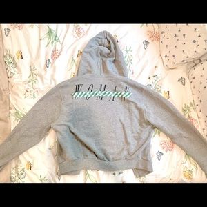 Off white Virgil abloh sold out zip up sweatshirt/hoodie “buy more flowers.”